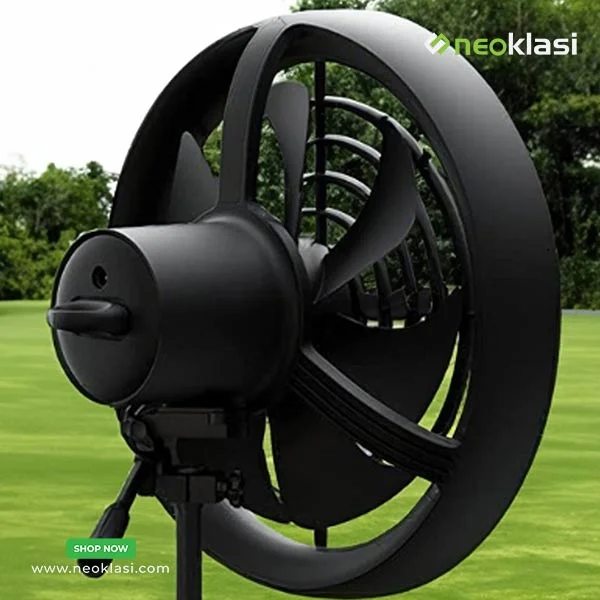 JISULIFE FA17 Rechargeable Fan with LED Light and Long Tripod Stand, Portable Ceiling Fan - Image 8