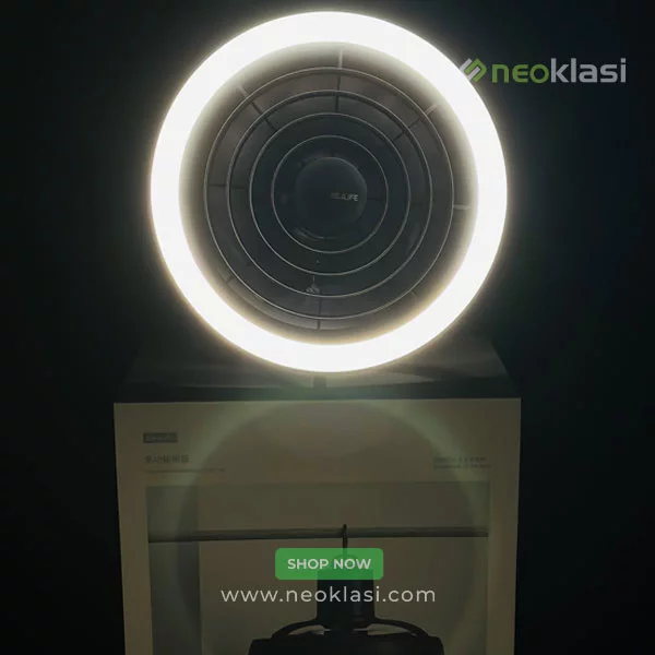 JISULIFE FA17 Rechargeable Fan with LED Light in Bangladesh