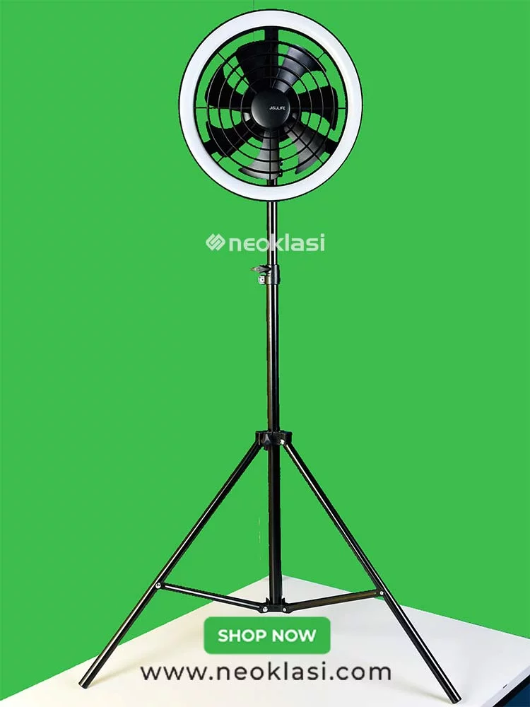 JISULIFE FA17 Rechargeable Fan with LED Light in Bangladesh 