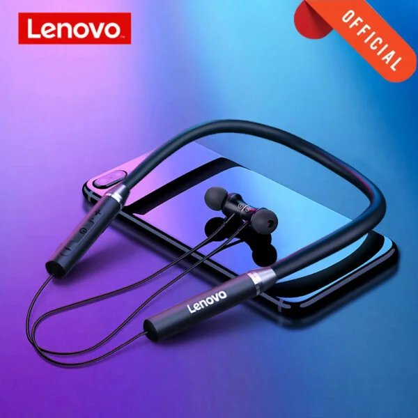 Original Lenovo HE05 Neckband Magnetic Sports Bluetooth Earphone - Image 2