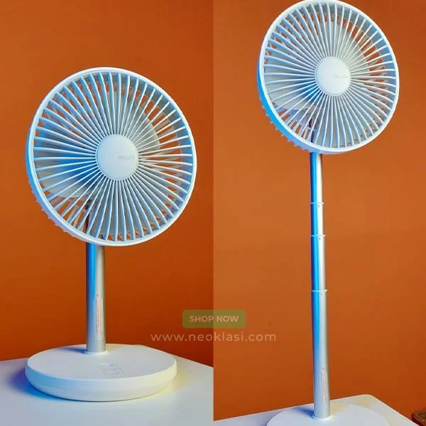 JISULIFE FA13P Rechargeable Extendable Desk Fan 8000mAh - Green/White Color - Image 7