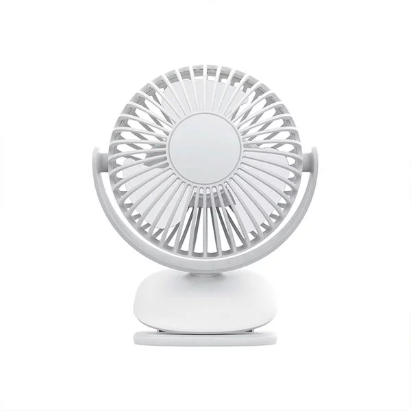 WiWu FS03 Mini Clip Fan, 2-in-1 360 Degree Rotation Rechargeable Fan White/Light Green - Image 5