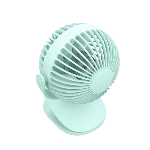 WiWu FS03 Mini Clip Fan, 2-in-1 360 Degree Rotation Rechargeable Fan White/Light Green - Image 6