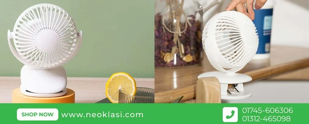 WiWu FS03 Mini Rechargeable Clip Fan in Bangladesh at Neoklasi.com 11